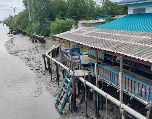 How communities are adapting to the vanishing coastline of Bang Khun Thian in the Gulf of Thailand